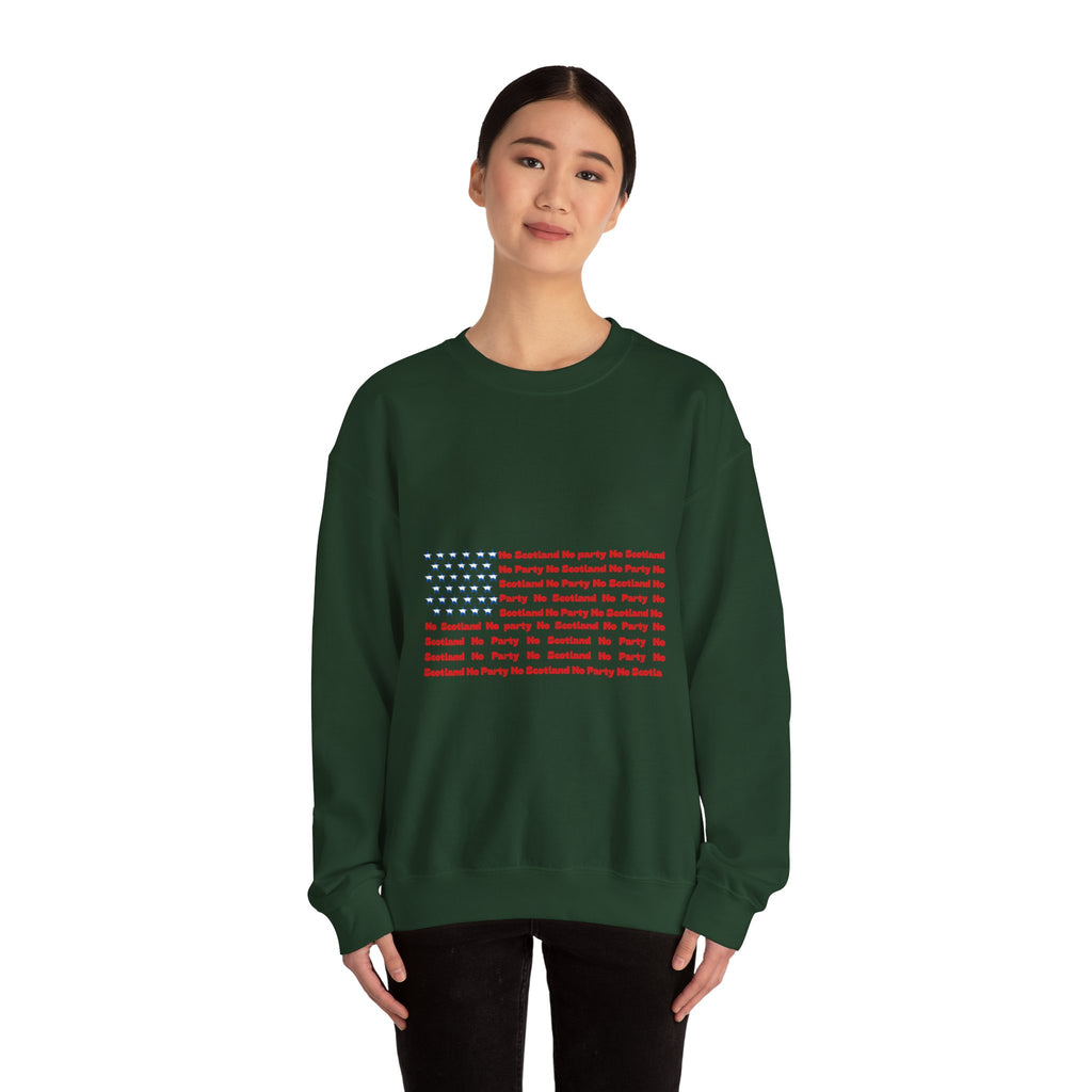 Scottish Football Saltires American Flag Crewneck Sweatshirt — Song Lyric Design