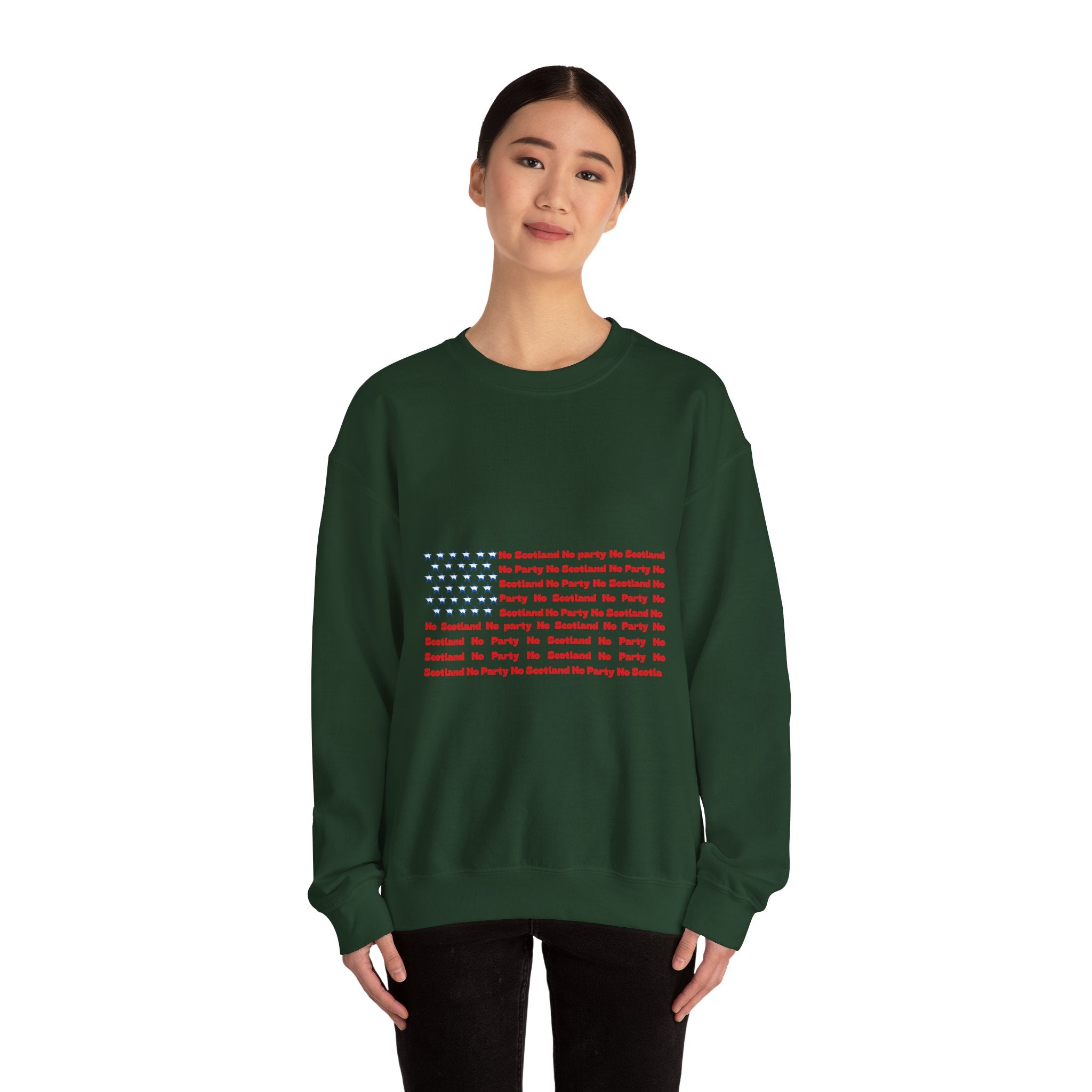 Scottish Football Saltires American Flag Crewneck Sweatshirt — Song Lyric Design