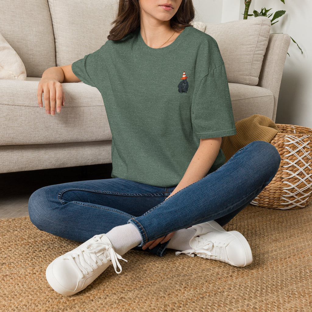 Copy of Boston Skyline Tee — Playful Traffic Cone Graphic (Boston & Scotland Fans)