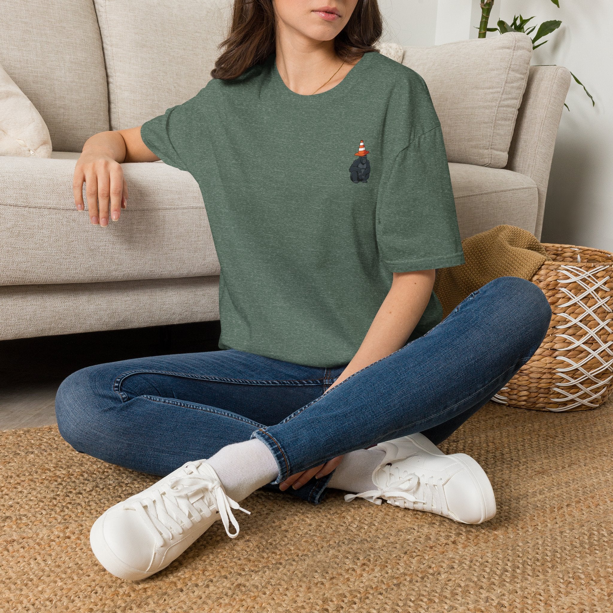 Copy of Boston Skyline Tee — Playful Traffic Cone Graphic (Boston & Scotland Fans)