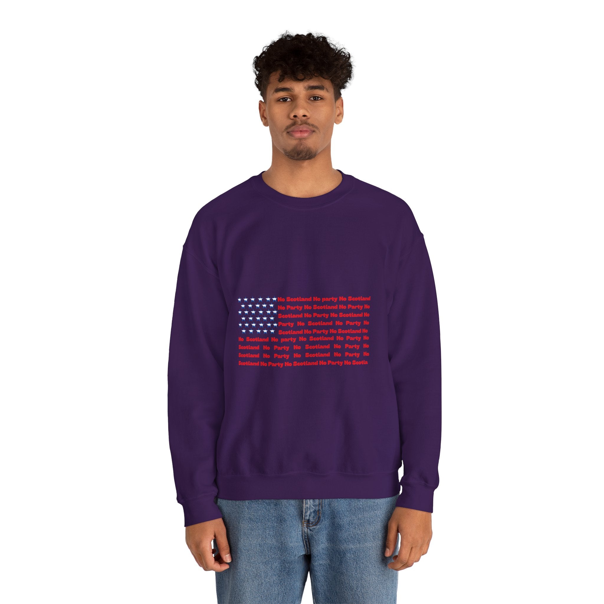Scottish Football Saltires American Flag Crewneck Sweatshirt — Song Lyric Design