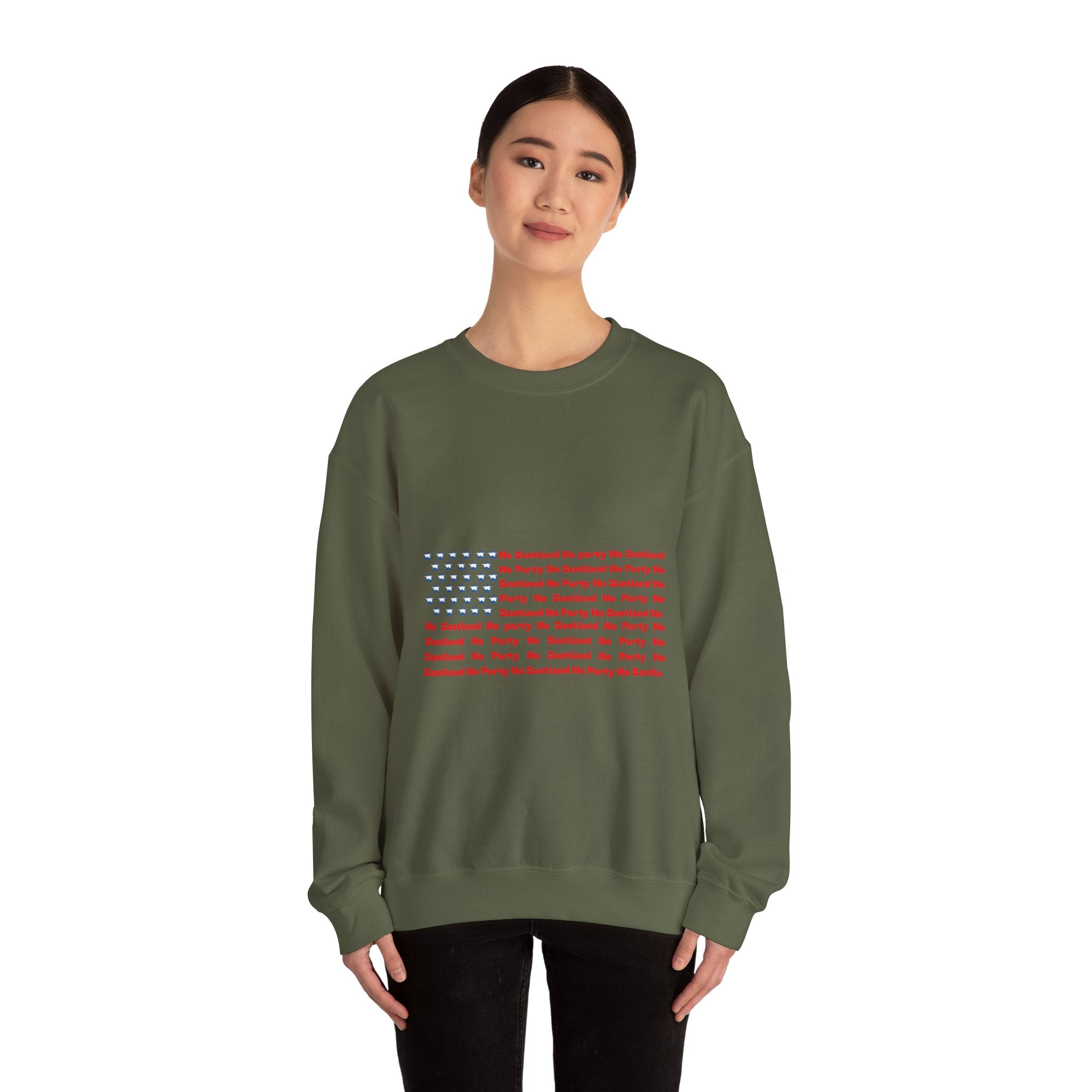 Scottish Football Saltires American Flag Crewneck Sweatshirt — Song Lyric Design