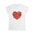 Scottish Football Song Lyrics Heart Tee | Disco Font Red Heart