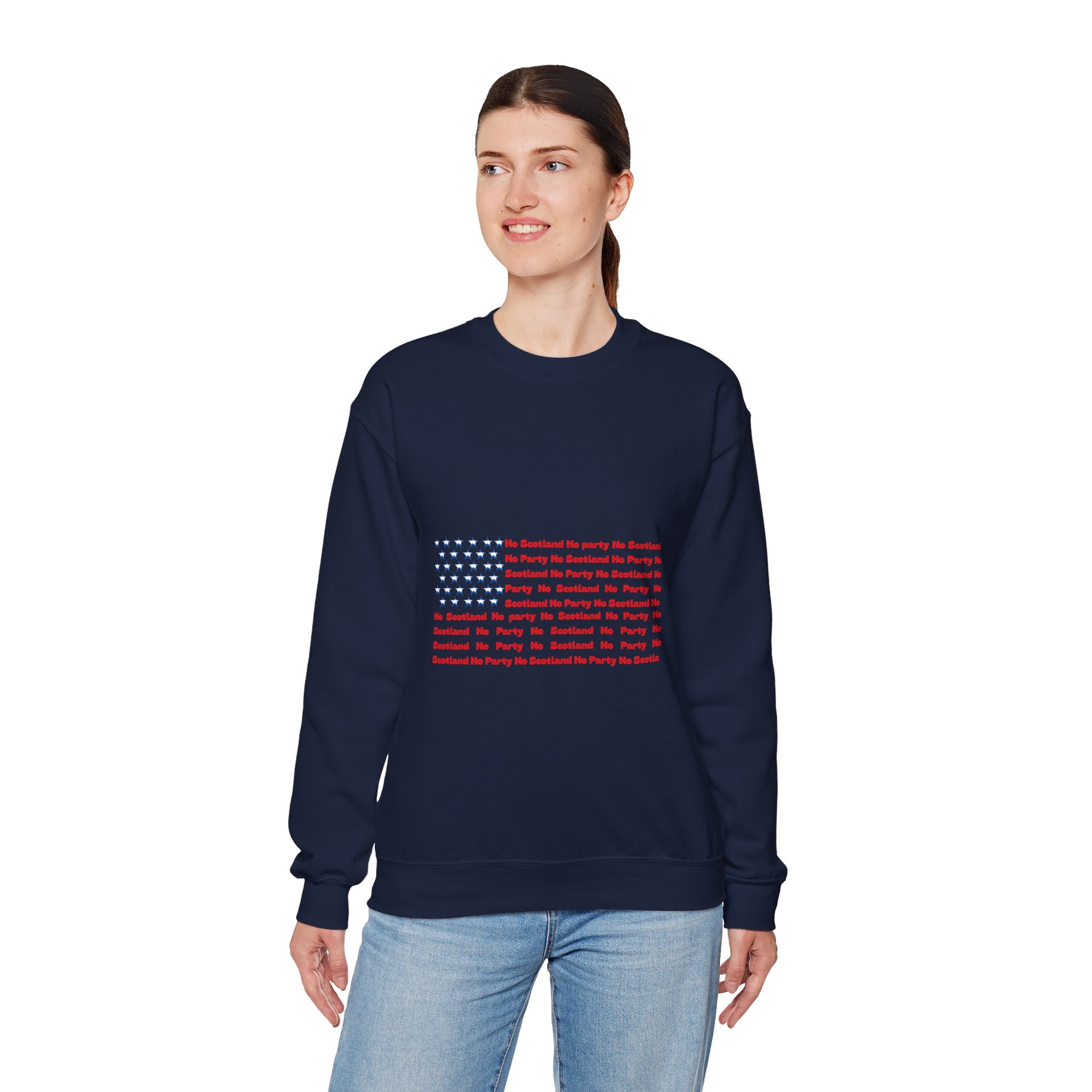 Scottish Football Saltires American Flag Crewneck Sweatshirt — Song Lyric Design