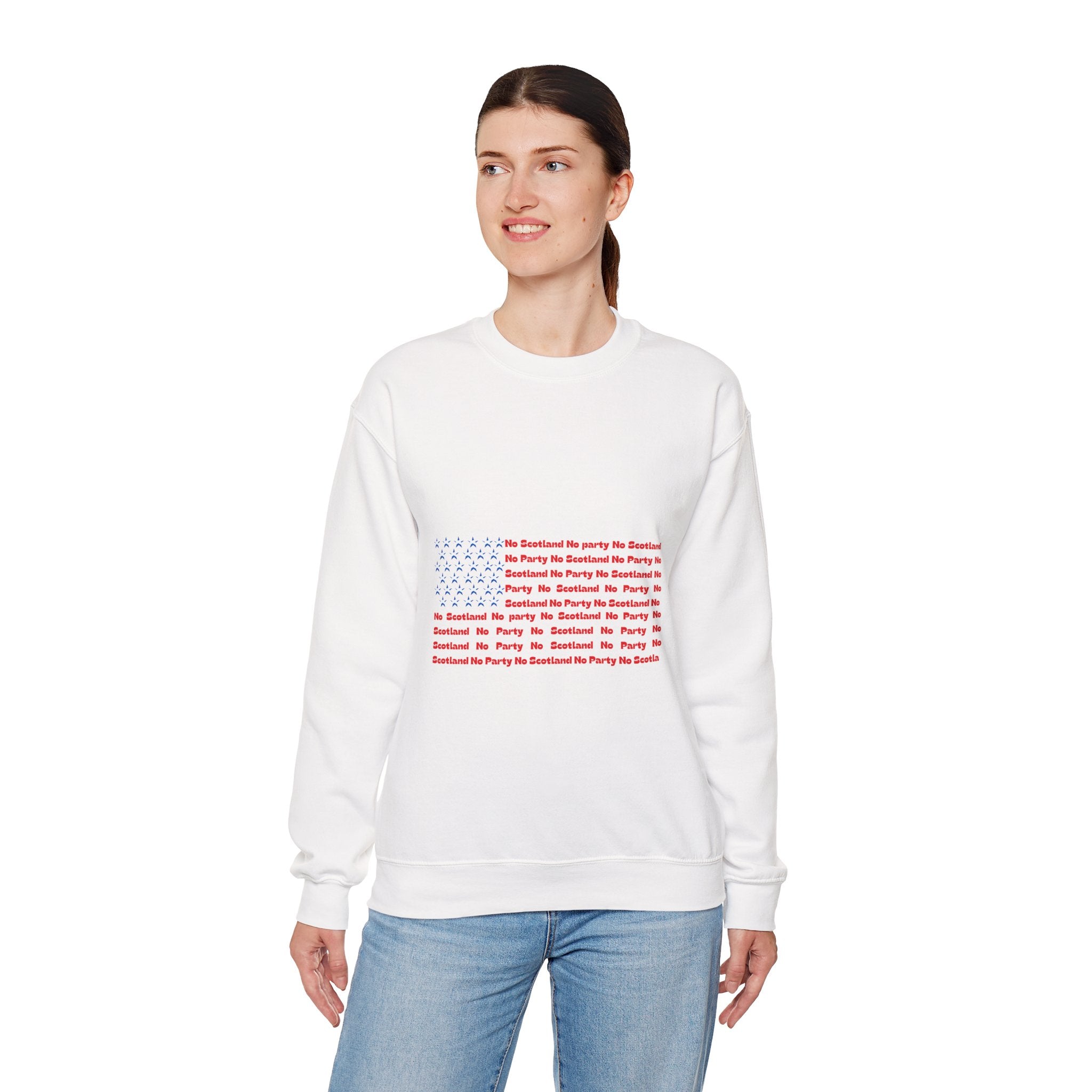 Scottish Football Saltires American Flag Crewneck Sweatshirt — Song Lyric Design