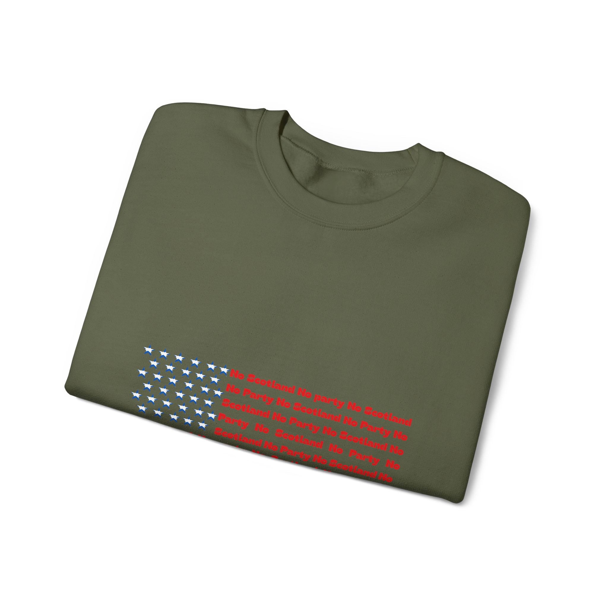 Scottish Football Saltires American Flag Crewneck Sweatshirt — Song Lyric Design