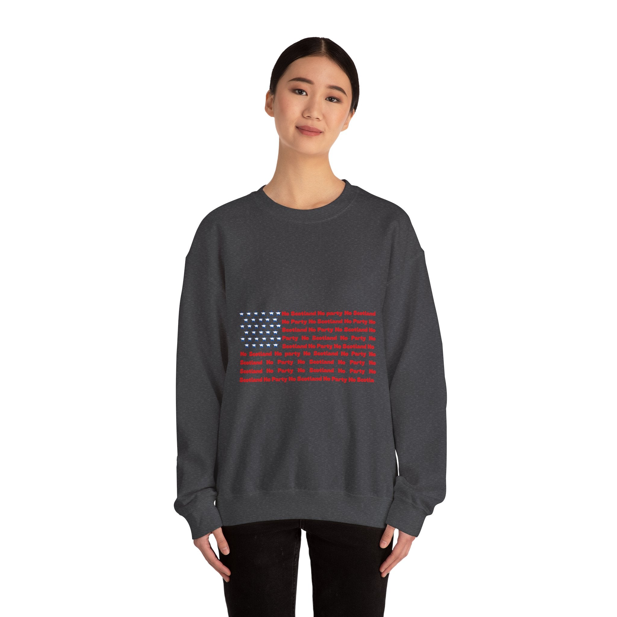 Scottish Football Saltires American Flag Crewneck Sweatshirt — Song Lyric Design
