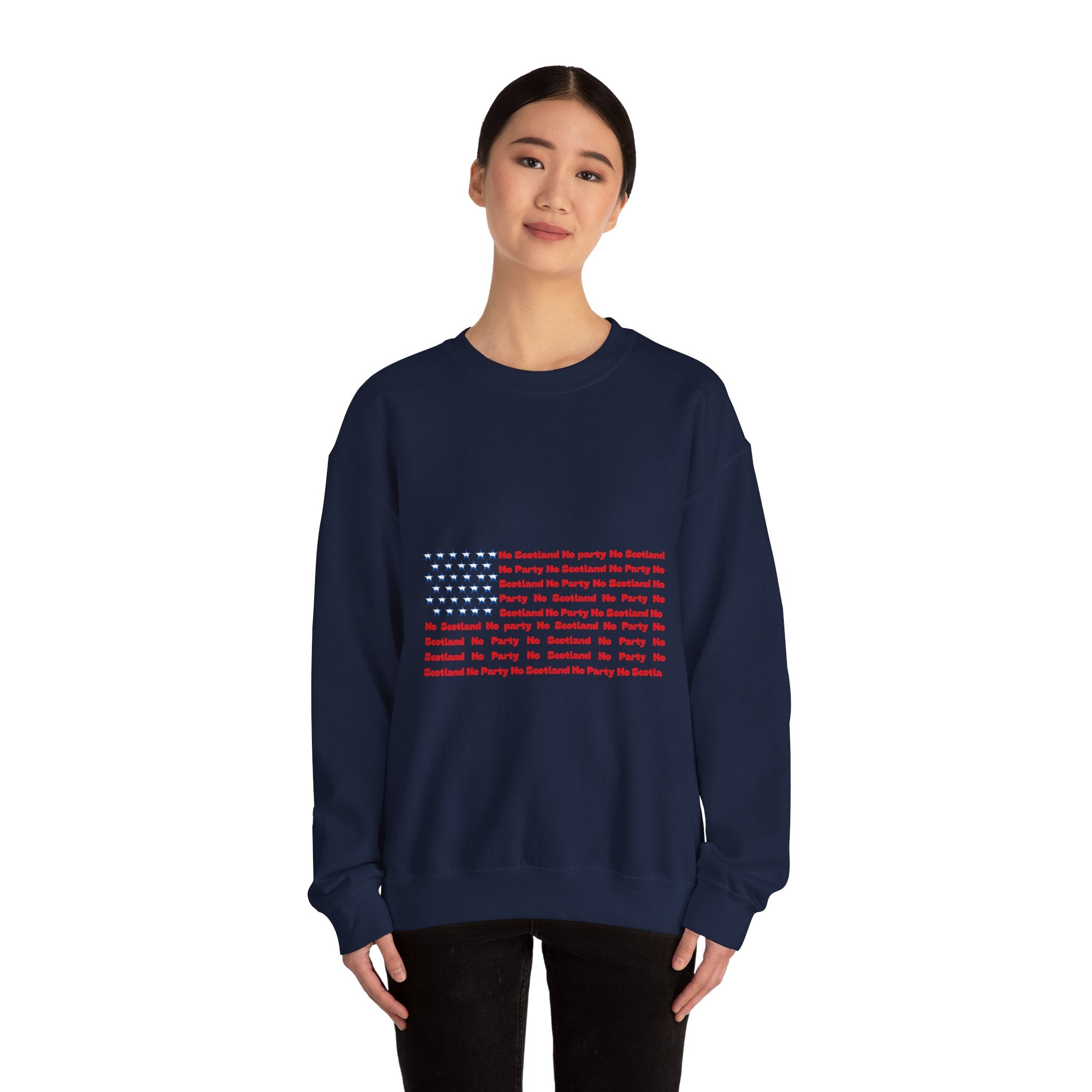 Scottish Football Saltires American Flag Crewneck Sweatshirt — Song Lyric Design