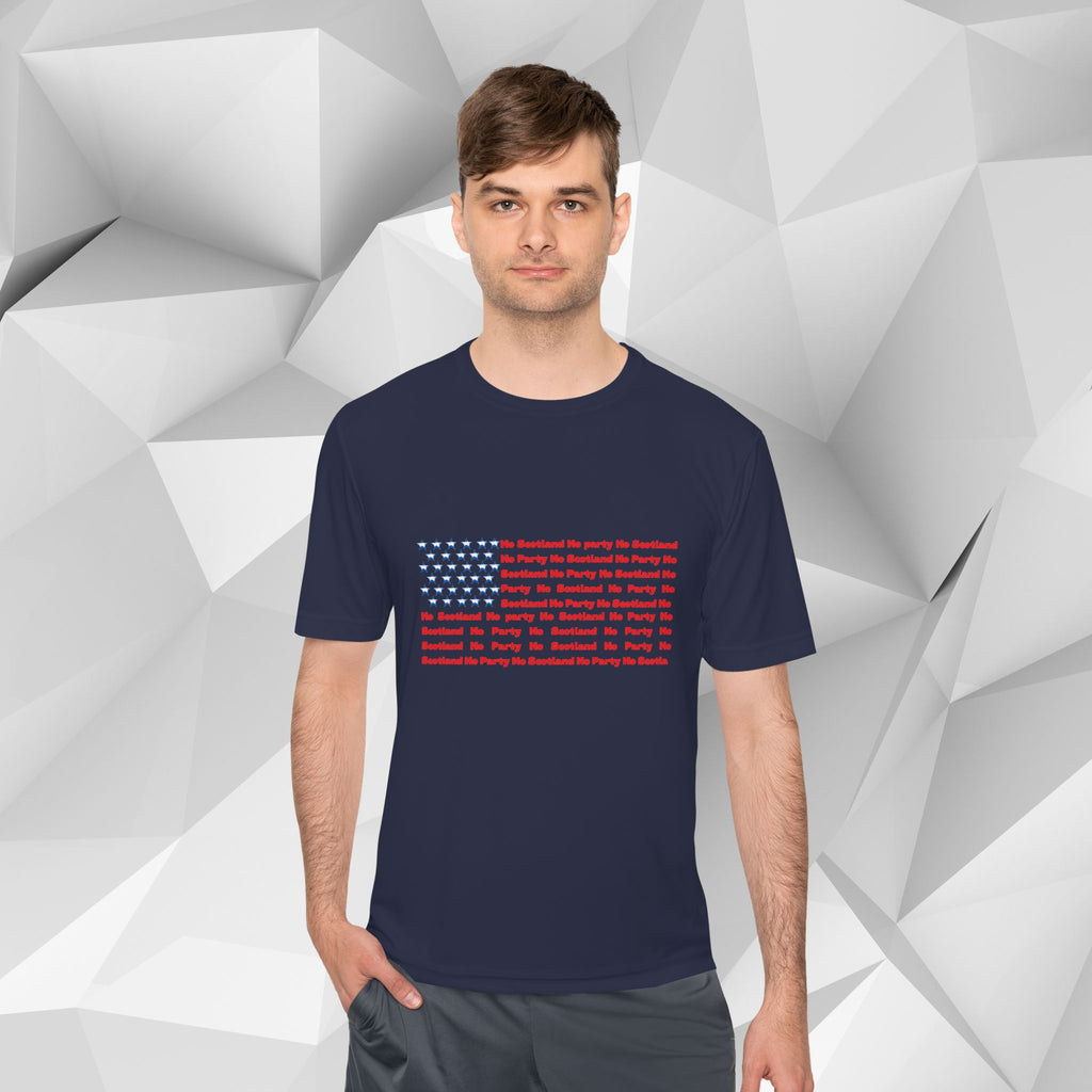 Scotland No Party American Flag Tee — Saltires Pattern